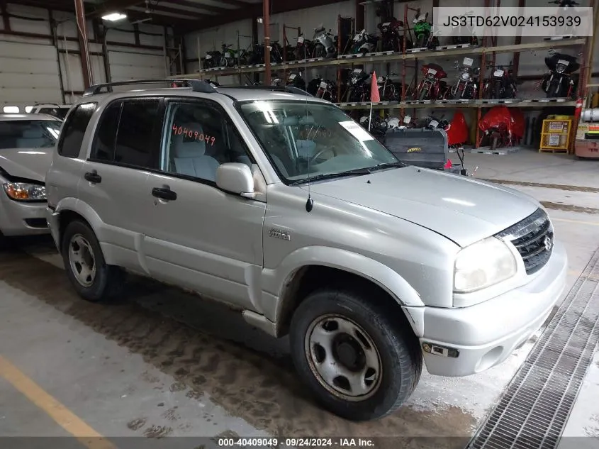 2002 Suzuki Grand Vitara Jlx/Limited VIN: JS3TD62V024153939 Lot: 40409049