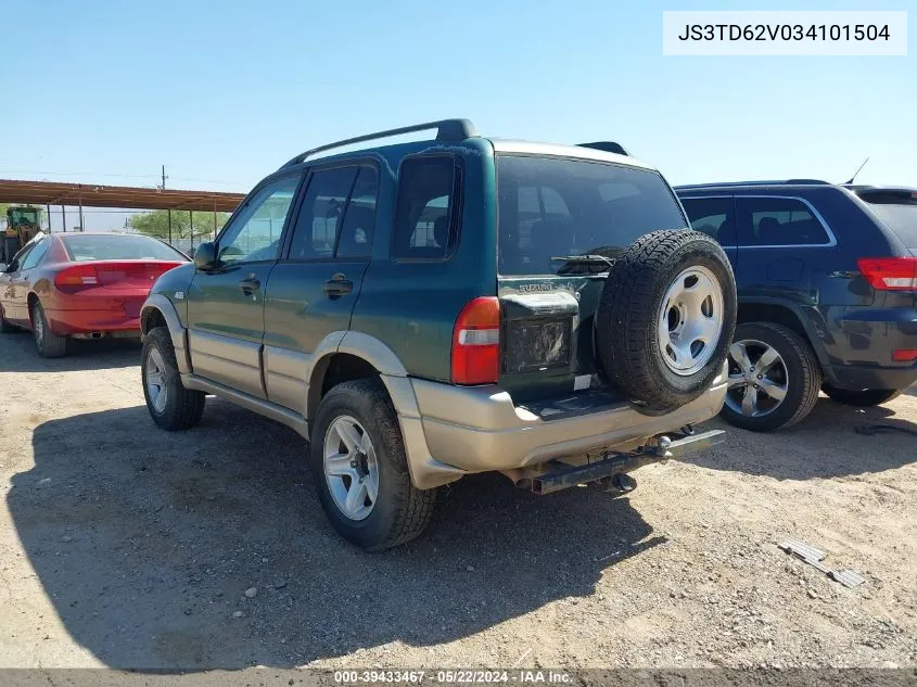 2003 Suzuki Grand Vitara VIN: JS3TD62V034101504 Lot: 39433467