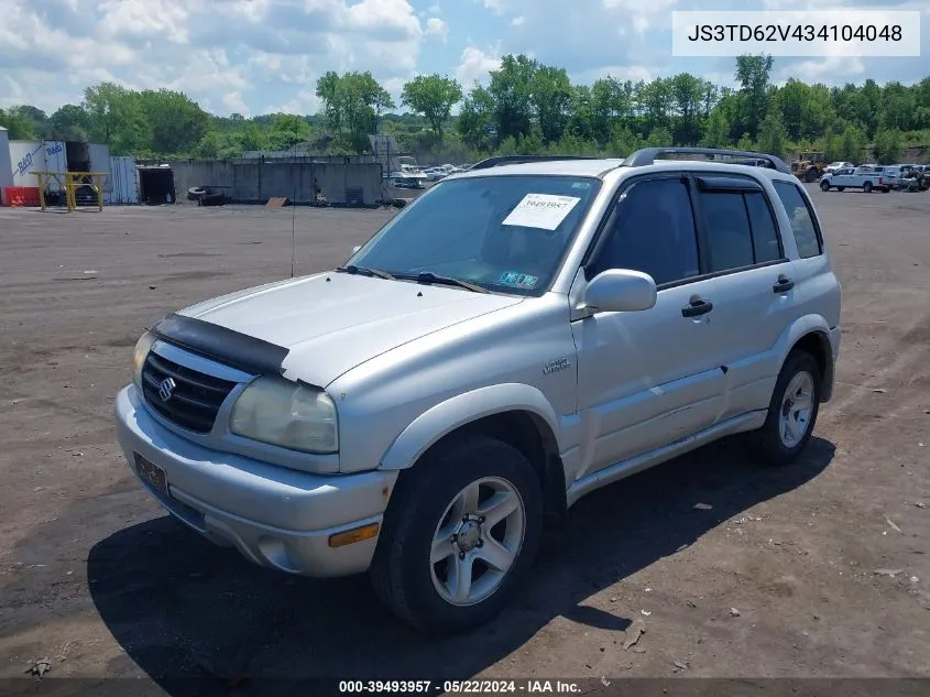 2003 Suzuki Grand Vitara VIN: JS3TD62V434104048 Lot: 39493957