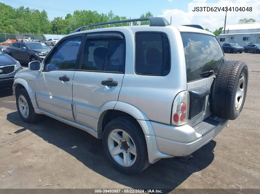 2003 Suzuki Grand Vitara VIN: JS3TD62V434104048 Lot: 39493957