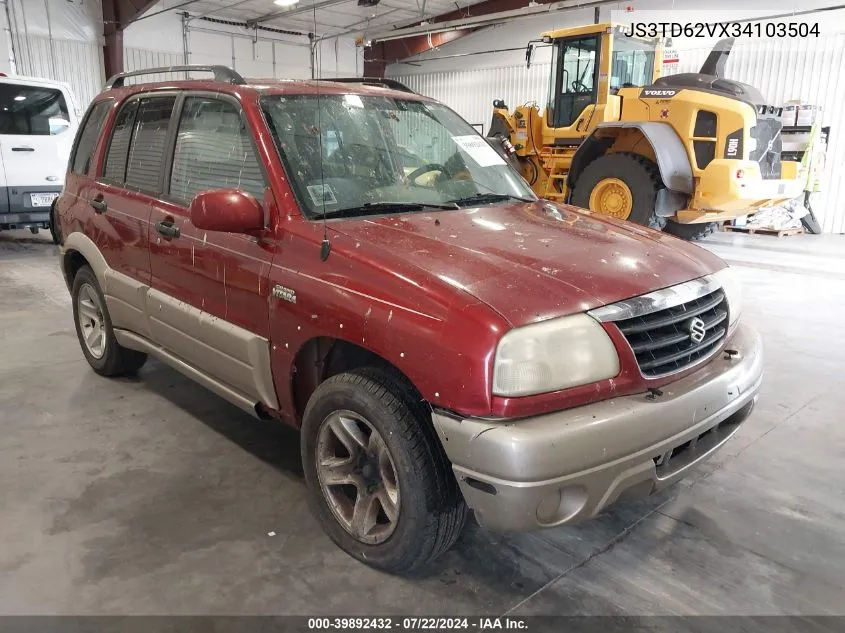 2003 Suzuki Grand Vitara VIN: JS3TD62VX34103504 Lot: 39892432