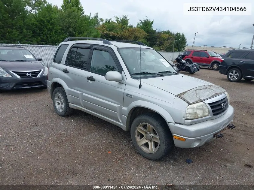 2003 Suzuki Grand Vitara VIN: JS3TD62V434104566 Lot: 39911491