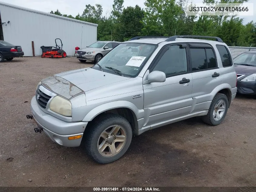 2003 Suzuki Grand Vitara VIN: JS3TD62V434104566 Lot: 39911491