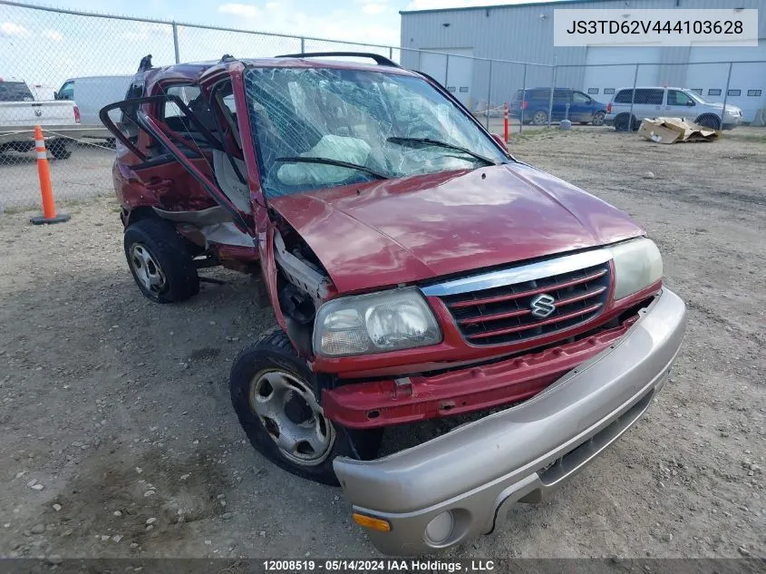 2004 Suzuki Grand Vitara Lx/Ex VIN: JS3TD62V444103628 Lot: 12008519