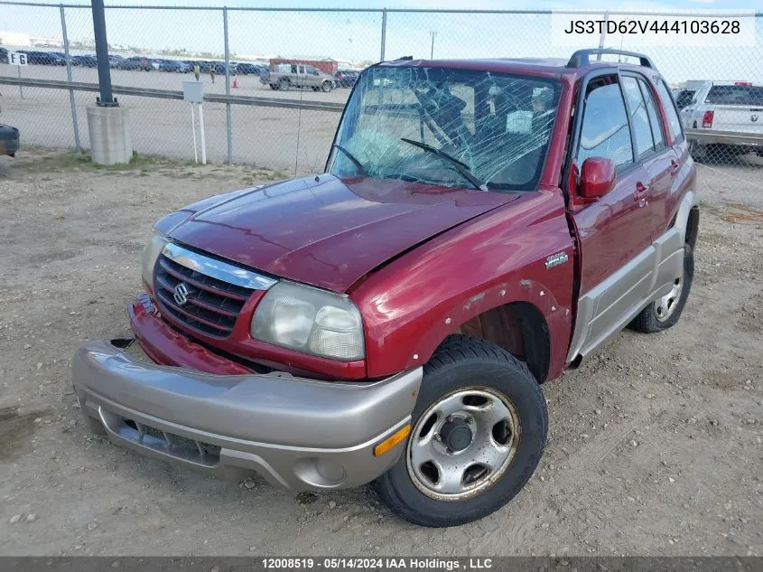 2004 Suzuki Grand Vitara Lx/Ex VIN: JS3TD62V444103628 Lot: 12008519