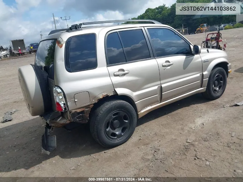 2004 Suzuki Grand Vitara Ex/Lx VIN: JS3TD62V144103862 Lot: 39987581