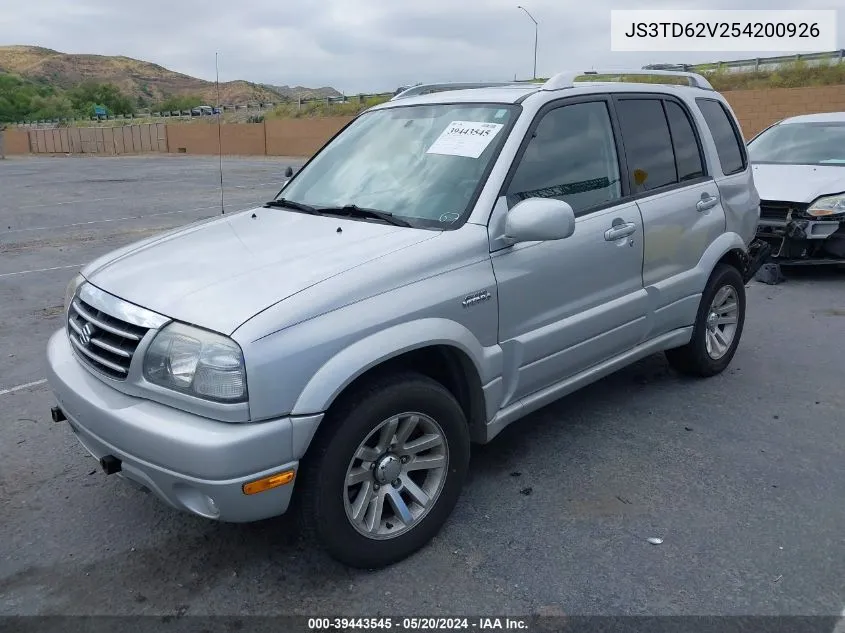 2005 Suzuki Grand Vitara Ex/Lx VIN: JS3TD62V254200926 Lot: 39443545