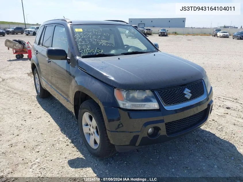 2006 Suzuki Grand Vitara Premium VIN: JS3TD943164104011 Lot: 12024519