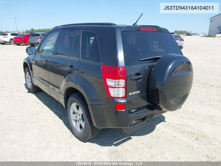 2006 Suzuki Grand Vitara Premium VIN: JS3TD943164104011 Lot: 12024519