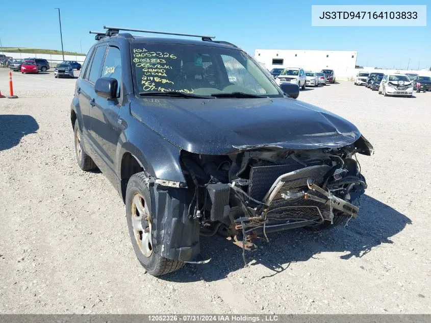 2006 Suzuki Grand Vitara Luxury VIN: JS3TD947164103833 Lot: 12052326