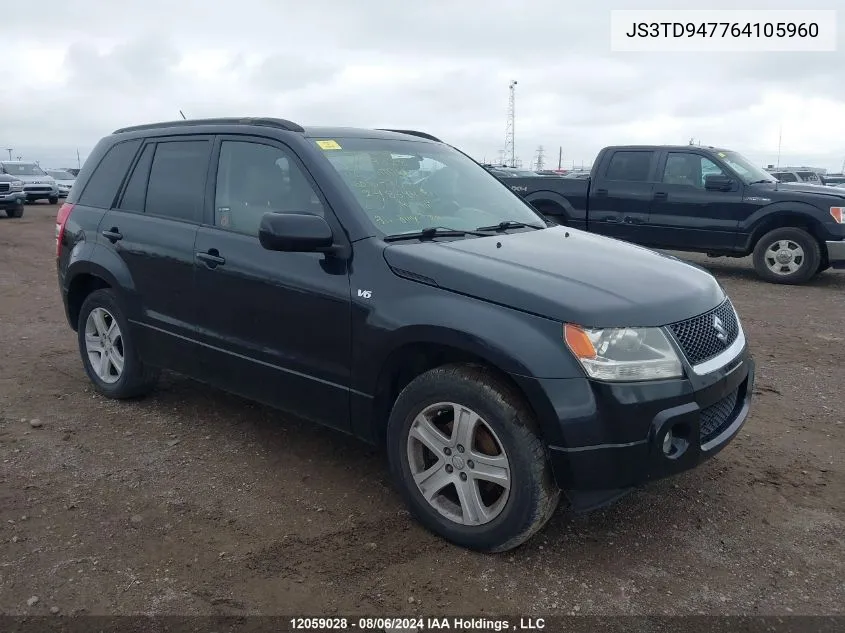 2006 Suzuki Grand Vitara Luxury VIN: JS3TD947764105960 Lot: 12059028