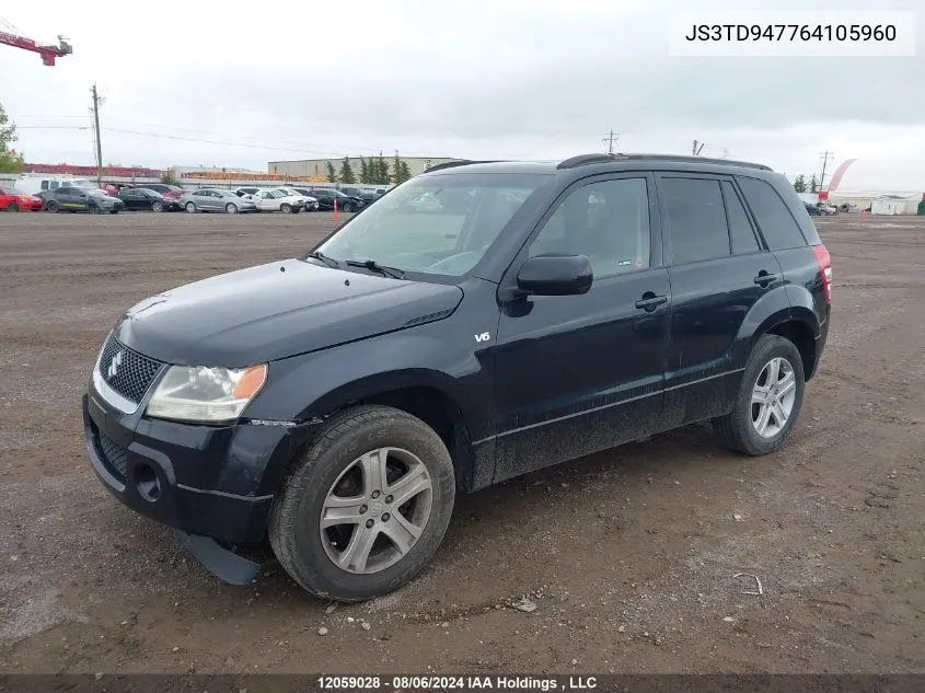 2006 Suzuki Grand Vitara Luxury VIN: JS3TD947764105960 Lot: 12059028