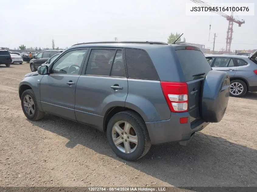 2006 Suzuki Grand Vitara VIN: JS3TD945164100476 Lot: 12072784