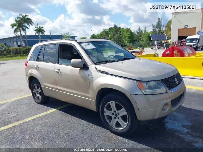 2006 Suzuki Grand Vitara Luxury VIN: JS3TD947X64105001 Lot: 39585205