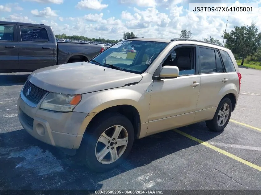 2006 Suzuki Grand Vitara Luxury VIN: JS3TD947X64105001 Lot: 39585205