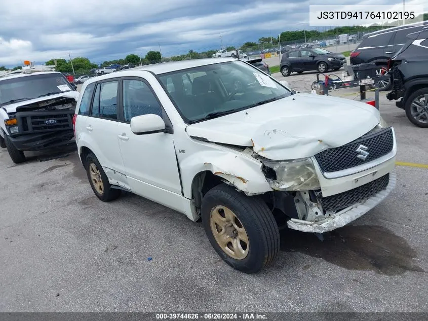 2006 Suzuki Grand Vitara VIN: JS3TD941764102195 Lot: 39744626