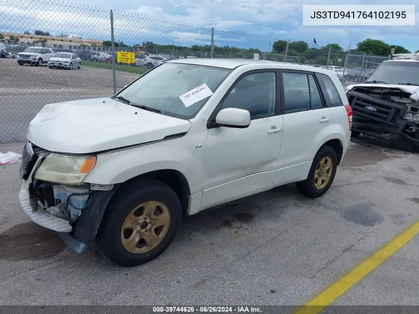 2006 Suzuki Grand Vitara VIN: JS3TD941764102195 Lot: 39744626