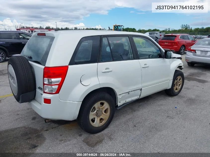 2006 Suzuki Grand Vitara VIN: JS3TD941764102195 Lot: 39744626