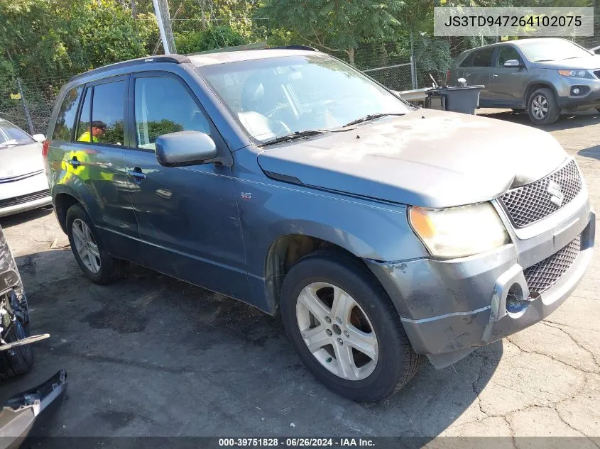 2006 Suzuki Grand Vitara Luxury VIN: JS3TD947264102075 Lot: 39751828