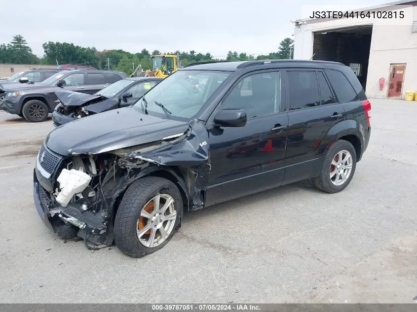 2006 Suzuki Grand Vitara Xsport VIN: JS3TE944164102815 Lot: 39787051