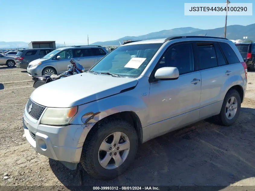 2006 Suzuki Grand Vitara Xsport VIN: JS3TE944364100290 Lot: 39993312