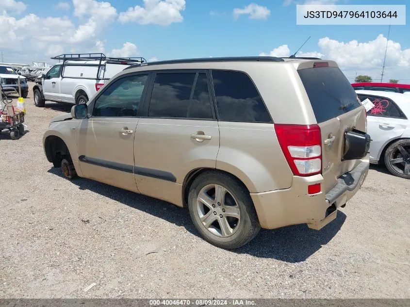 2006 Suzuki Grand Vitara Luxury VIN: JS3TD947964103644 Lot: 40046470