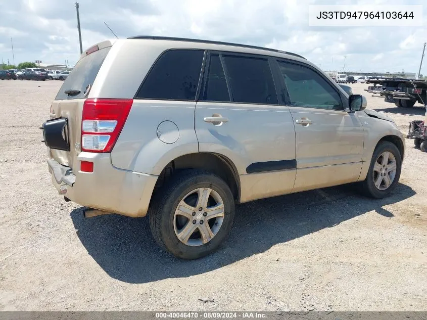 2006 Suzuki Grand Vitara Luxury VIN: JS3TD947964103644 Lot: 40046470