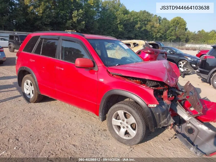 2006 Suzuki Grand Vitara Xsport VIN: JS3TD944664103638 Lot: 40298512