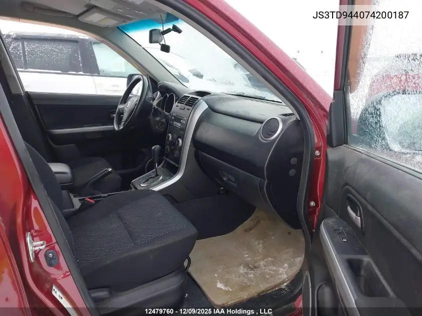JS3TD944074200187 2007 Suzuki Grand Vitara Jx