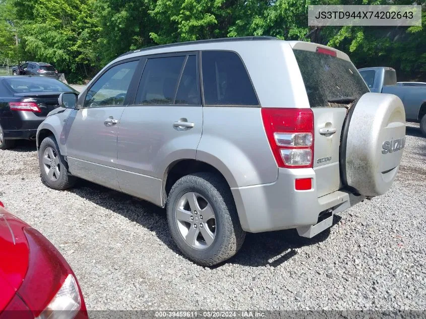 2007 Suzuki Grand Vitara Xsport VIN: JS3TD944X74202643 Lot: 39459611