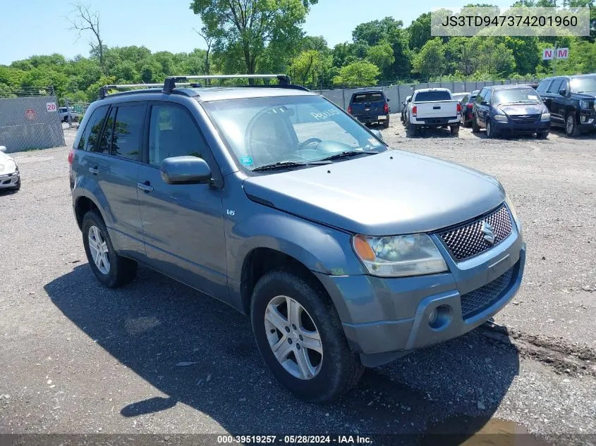 2007 Suzuki Grand Vitara Luxury VIN: JS3TD947374201960 Lot: 39519257