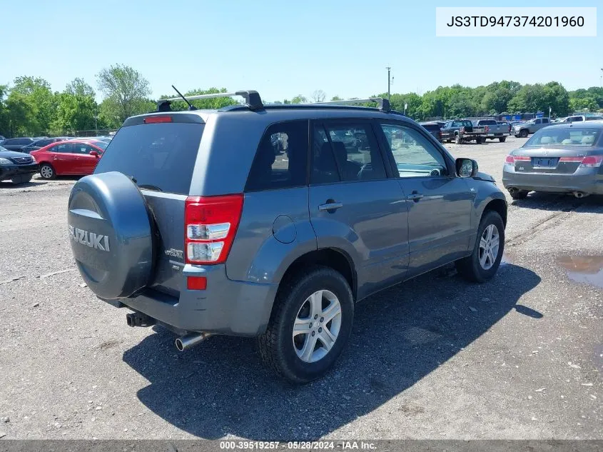 2007 Suzuki Grand Vitara Luxury VIN: JS3TD947374201960 Lot: 39519257