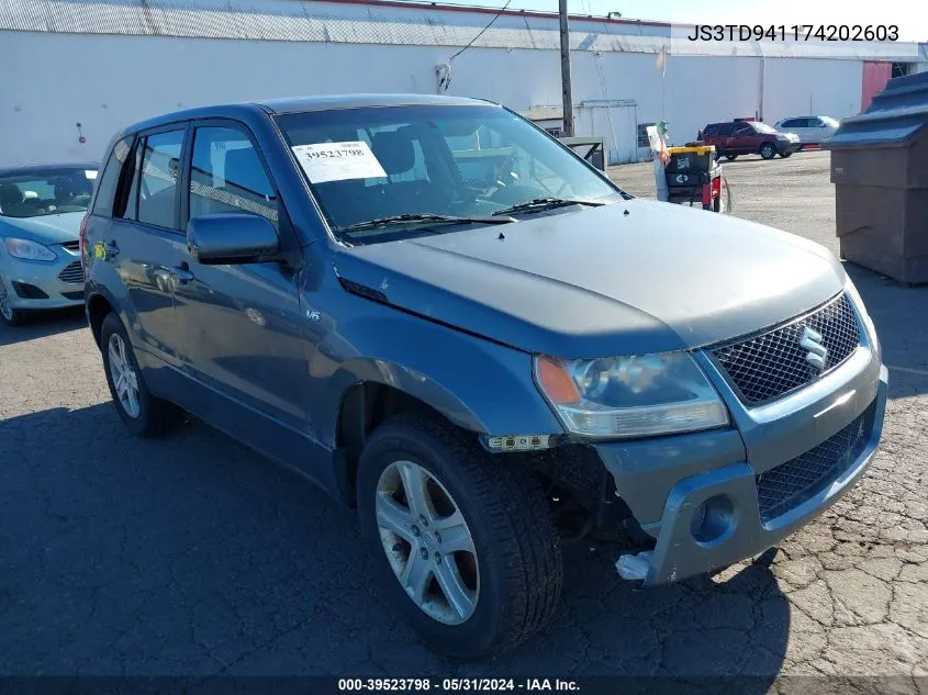 2007 Suzuki Grand Vitara VIN: JS3TD941174202603 Lot: 39523798