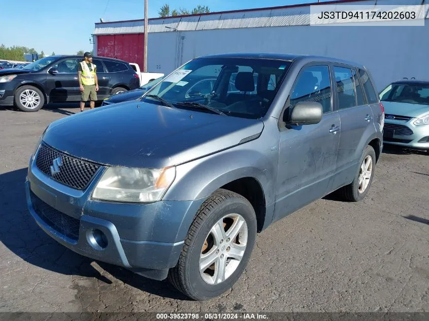 2007 Suzuki Grand Vitara VIN: JS3TD941174202603 Lot: 39523798