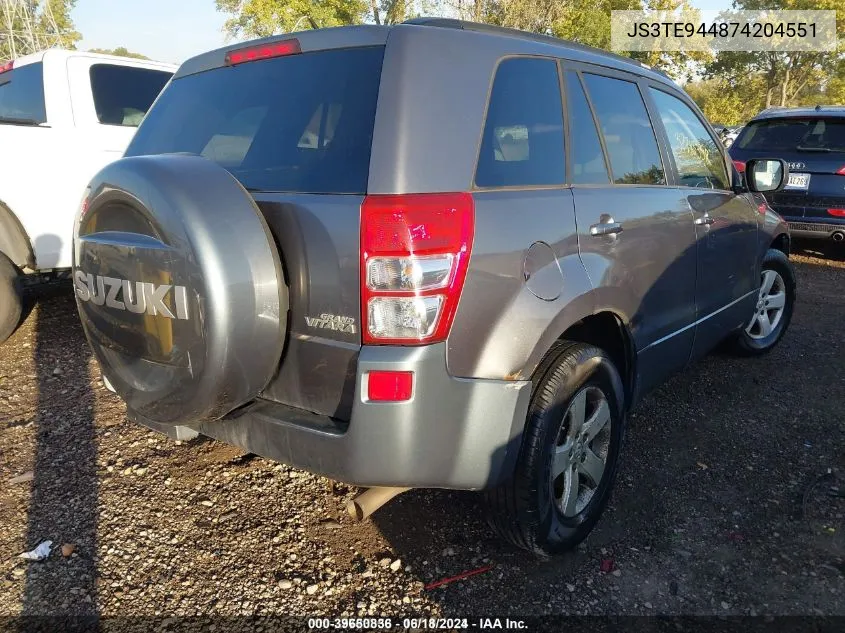 2007 Suzuki Grand Vitara Xsport VIN: JS3TE944874204551 Lot: 39650836