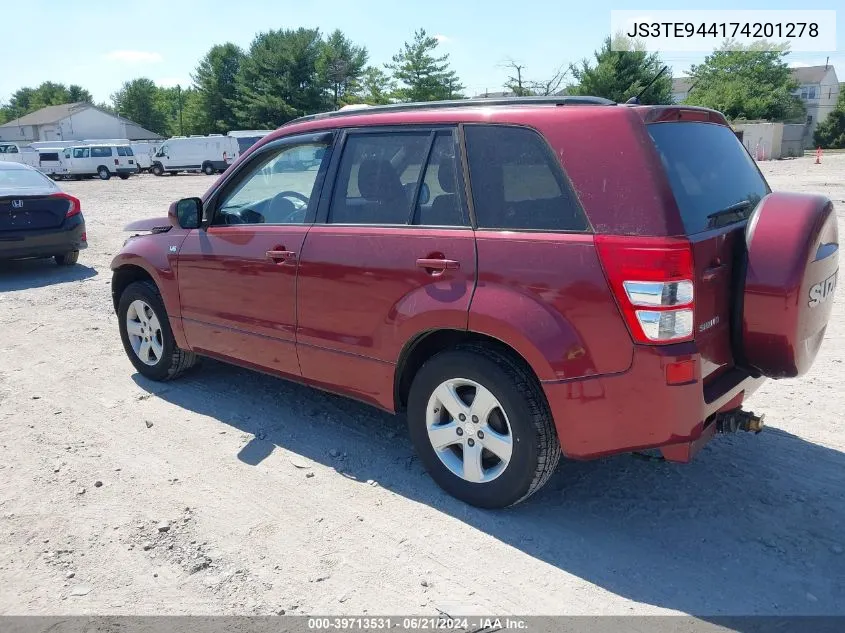 2007 Suzuki Grand Vitara Xsport VIN: JS3TE944174201278 Lot: 39713531