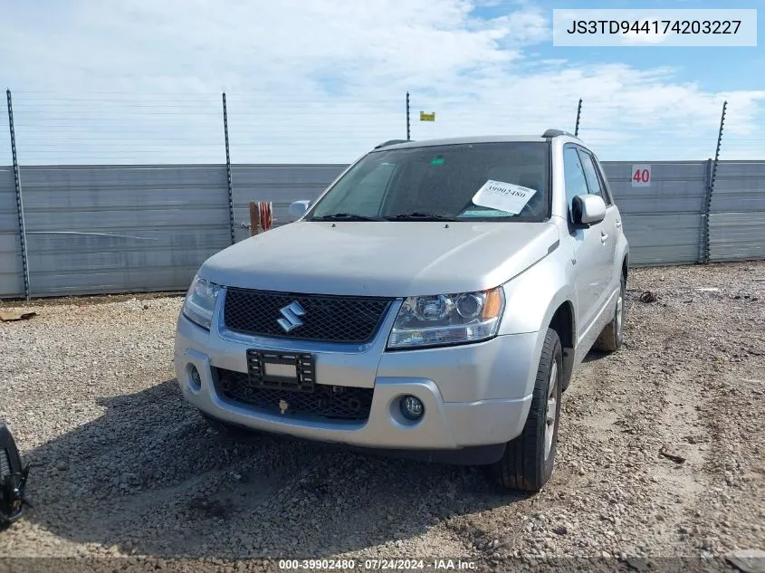 2007 Suzuki Grand Vitara Xsport VIN: JS3TD944174203227 Lot: 39902480