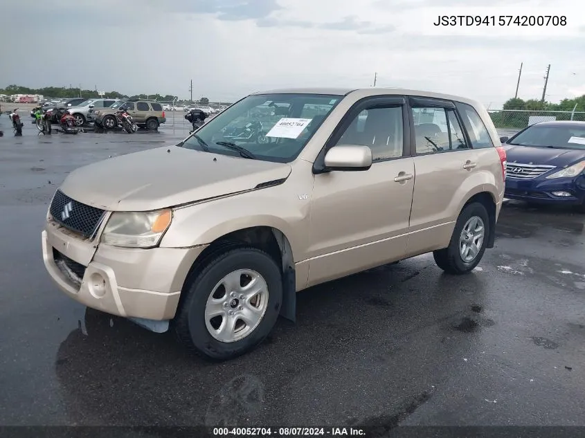 2007 Suzuki Grand Vitara VIN: JS3TD941574200708 Lot: 40052704