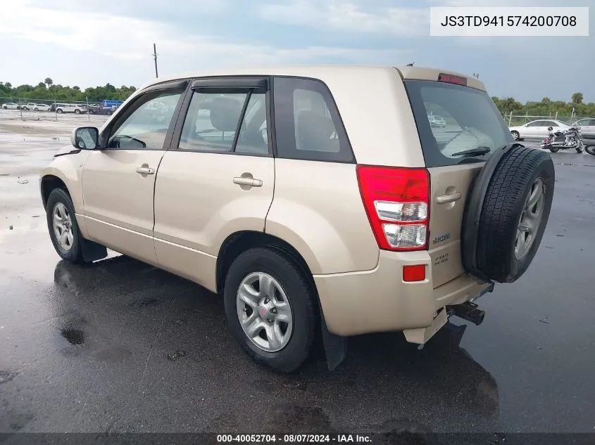 2007 Suzuki Grand Vitara VIN: JS3TD941574200708 Lot: 40052704