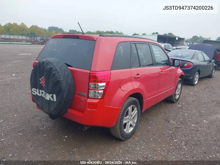 JS3TD947374200226 2007 Suzuki Grand Vitara Luxury