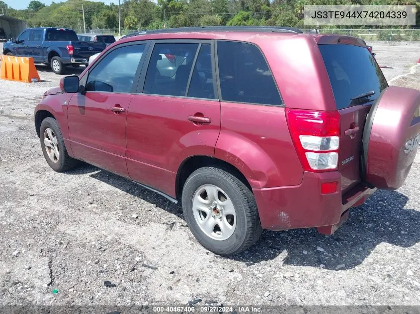 2007 Suzuki Grand Vitara Xsport VIN: JS3TE944X74204339 Lot: 40467406