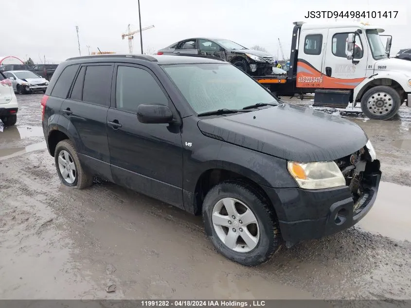 2008 Suzuki Grand Vitara Xsport VIN: JS3TD944984101417 Lot: 11991282