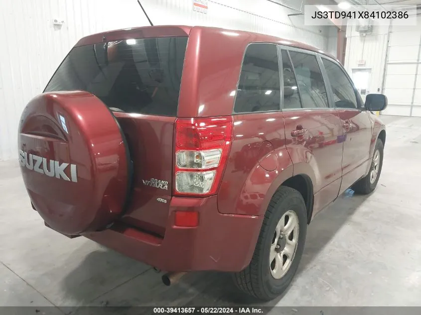 JS3TD941X84102386 2008 Suzuki Grand Vitara