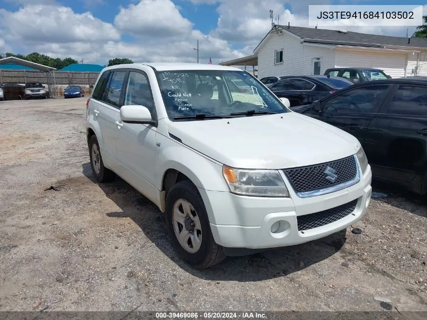 2008 Suzuki Grand Vitara Appearance/Appearance + VIN: JS3TE941684103502 Lot: 39469086