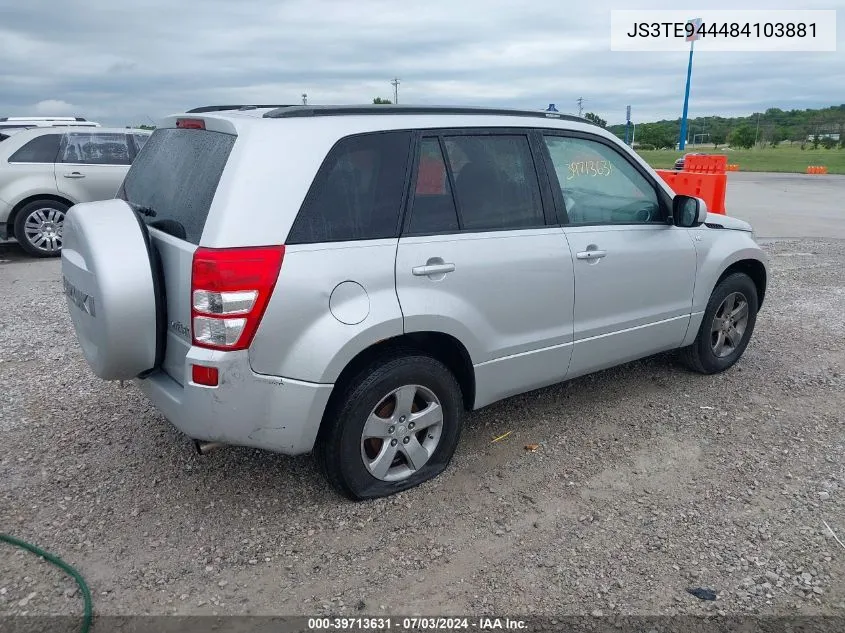 2008 Suzuki Grand Vitara Xsport VIN: JS3TE944484103881 Lot: 39713631