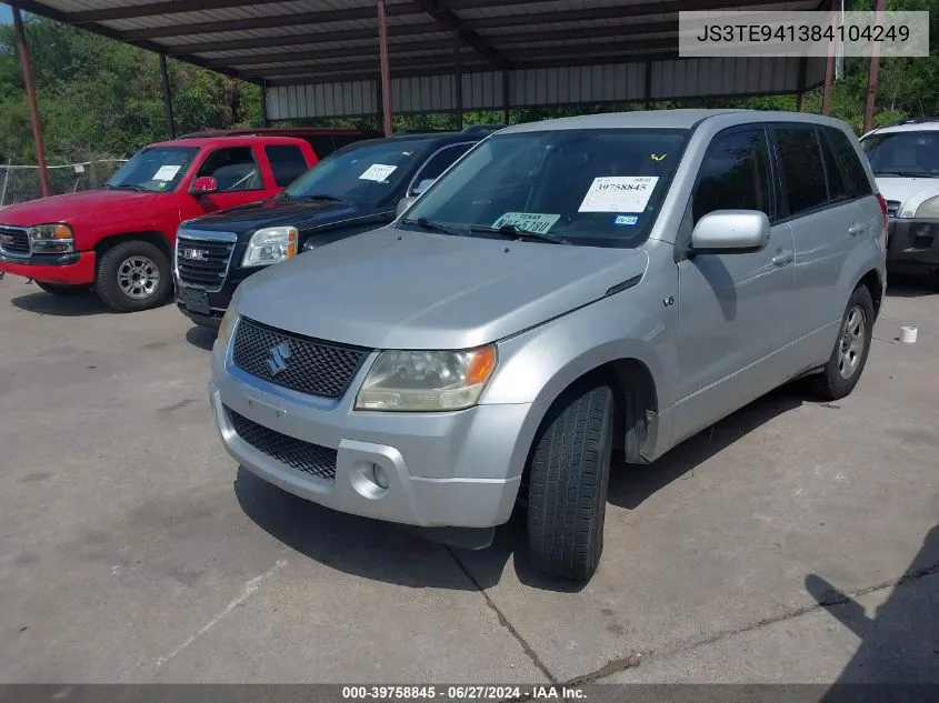 2008 Suzuki Grand Vitara Appearance/Appearance + VIN: JS3TE941384104249 Lot: 39758845