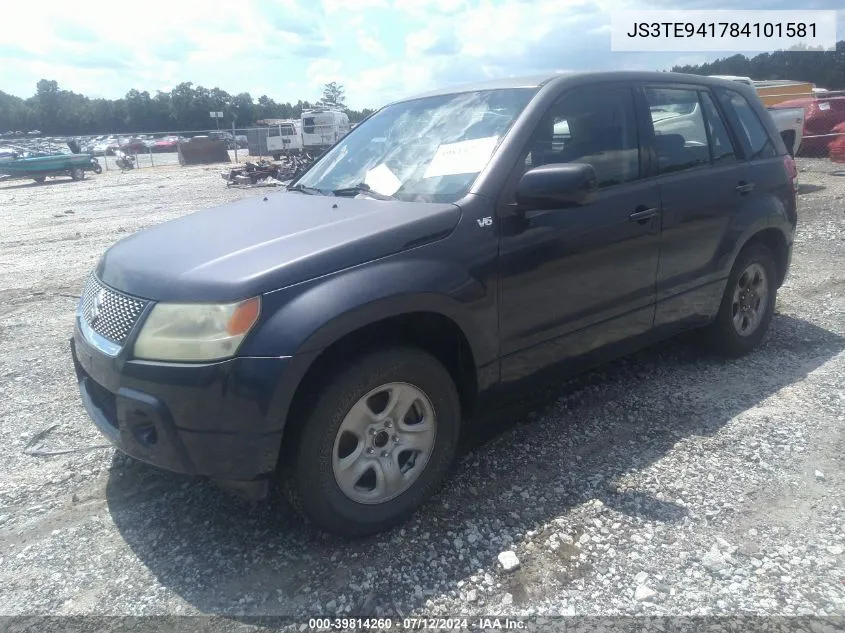 2008 Suzuki Grand Vitara Appearance/Appearance + VIN: JS3TE941784101581 Lot: 39814260