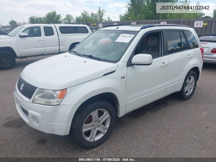 2008 Suzuki Grand Vitara Luxury VIN: JS3TD947684102342 Lot: 39831190