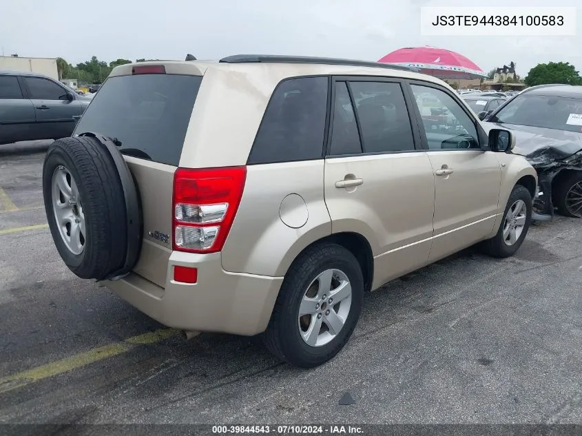 2008 Suzuki Grand Vitara Xsport VIN: JS3TE944384100583 Lot: 39844543