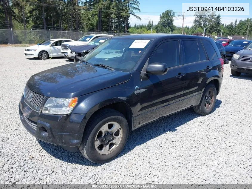 2008 Suzuki Grand Vitara VIN: JS3TD941484103226 Lot: 39927286